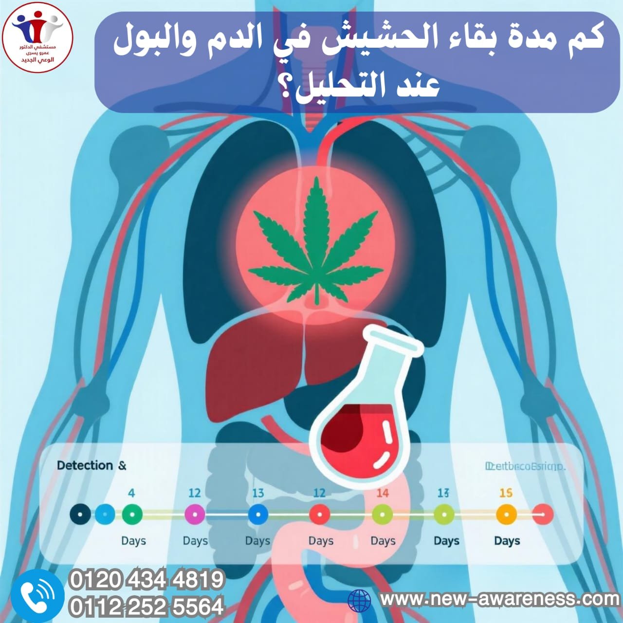 كم مدة بقاء الحشيش في الدم والبول